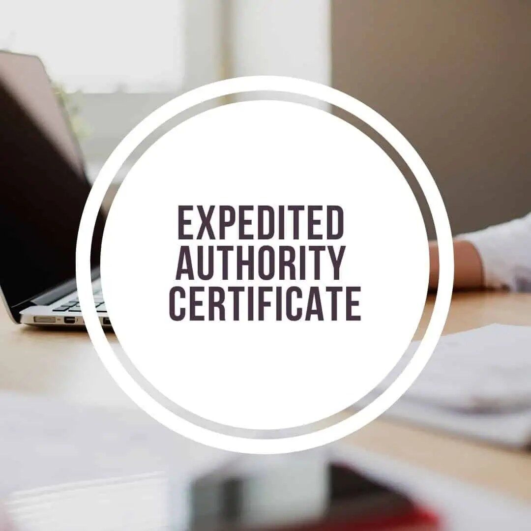 Expedited MC Authority Certificate