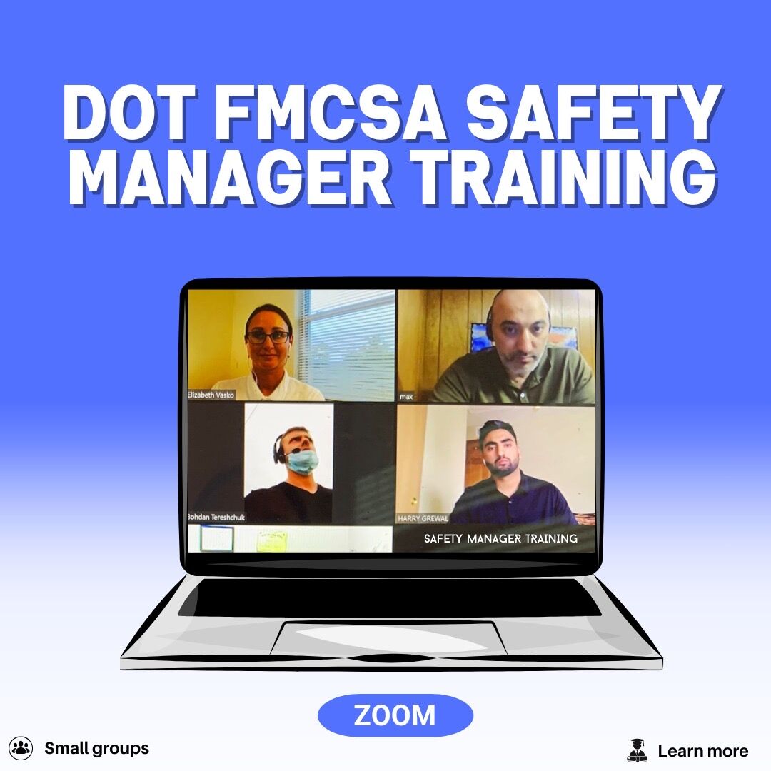 DOT FMCSA SAFETY MANAGER TRAINING